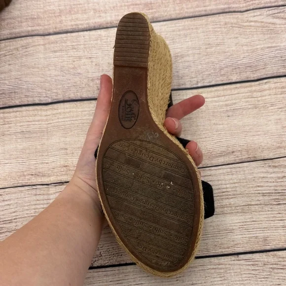 Sofft Black Espadrille Sandals - Picture 3 of 8